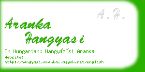 aranka hangyasi business card